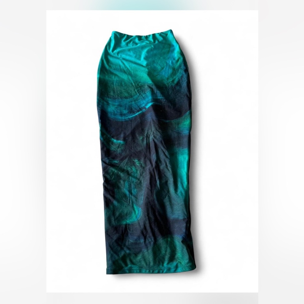 Farai London Teal and Black Dress